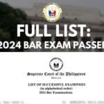 SEPTEMBER 2024 BAR EXAM PASSERS