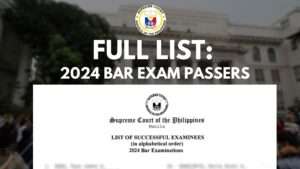 SEPTEMBER 2024 BAR EXAM PASSERS