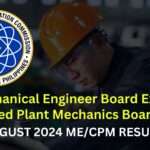 august 2024 mechanical engineer exam result