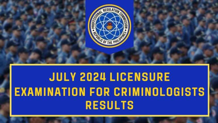 Criminologist Licensure Examination July 2024